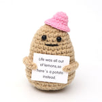 Wool Crocheted Positive Energy Potato Facial Expression Package Wool Fruit