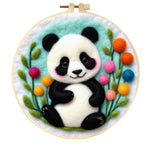 Stamp Wool Felt Painting With Embroidery Frame Material