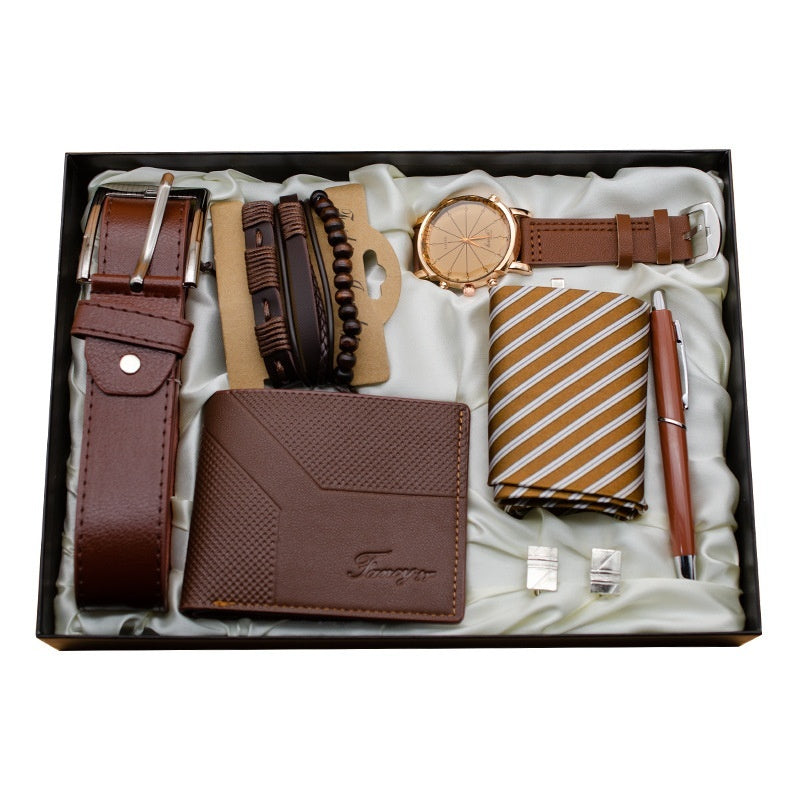 Watch Gift Box Holiday Birthday Gift Practical Simple Men's Large Dial Watch Gift Suit