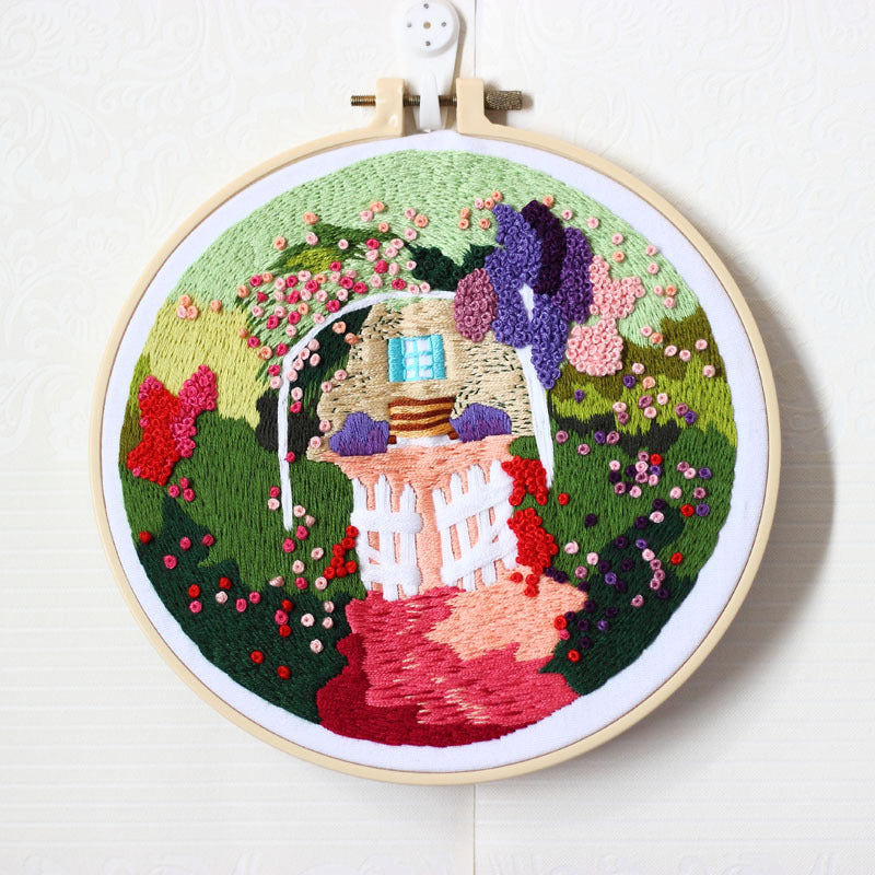 Handmade Embroidery Material Package Special Architectural Landscape Courtyard Chunsheng Kit