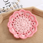 Simple Cute Flowers Knitted Coaster Wool Woven Coaster Flower
