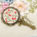 Fabric Makeup Mirror Embroidery Handmade Material Package