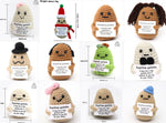 Wool Crocheted Positive Energy Potato Facial Expression Package Wool Fruit