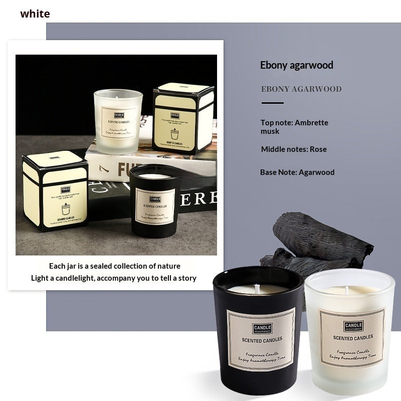 Glass Jar Soy Wax Gift Set Essential Oil Creative Home Decor Smoke-free Aromatherapy Ornament