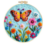 Stamp Wool Felt Painting With Embroidery Frame Material