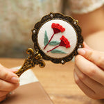 Fabric Makeup Mirror Embroidery Handmade Material Package