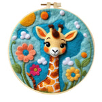 Stamp Wool Felt Painting With Embroidery Frame Material