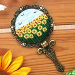 Fabric Makeup Mirror Embroidery Handmade Material Package