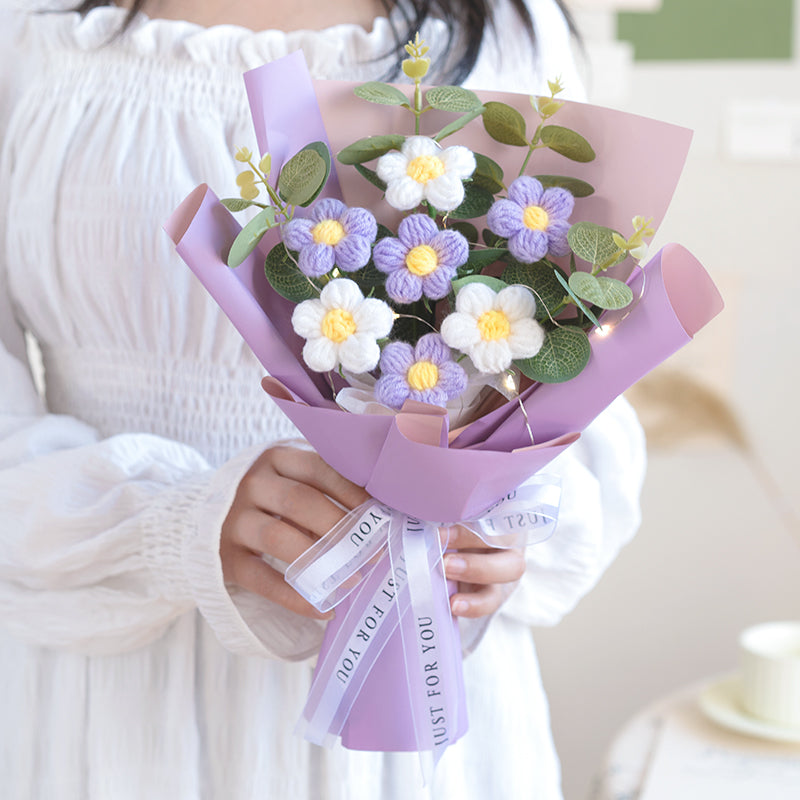 Hand-woven Knitted Wool Bouquet