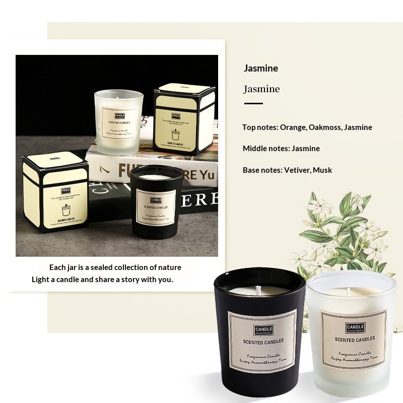 Glass Jar Soy Wax Gift Set Essential Oil Creative Home Decor Smoke-free Aromatherapy Ornament