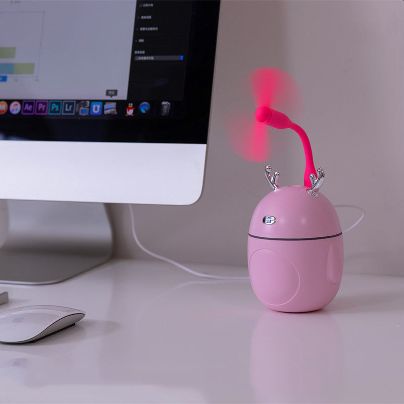 USB Creative Cute Deer Humidifier Car Aromatherapy Office Bedroom Gift Customization