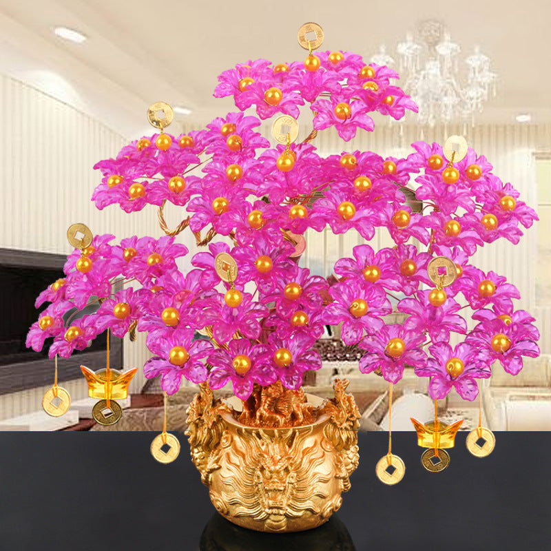 Direct Selling Handmade Beaded Wealth Tree Material Package Leading Lucky Ornaments Art Diy Weaving Cash Cow