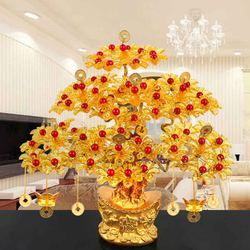 Direct Selling Handmade Beaded Wealth Tree Material Package Leading Lucky Ornaments Art Diy Weaving Cash Cow
