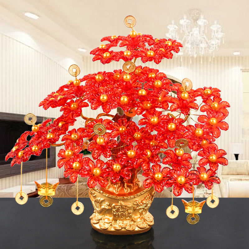 Direct Selling Handmade Beaded Wealth Tree Material Package Leading Lucky Ornaments Art Diy Weaving Cash Cow