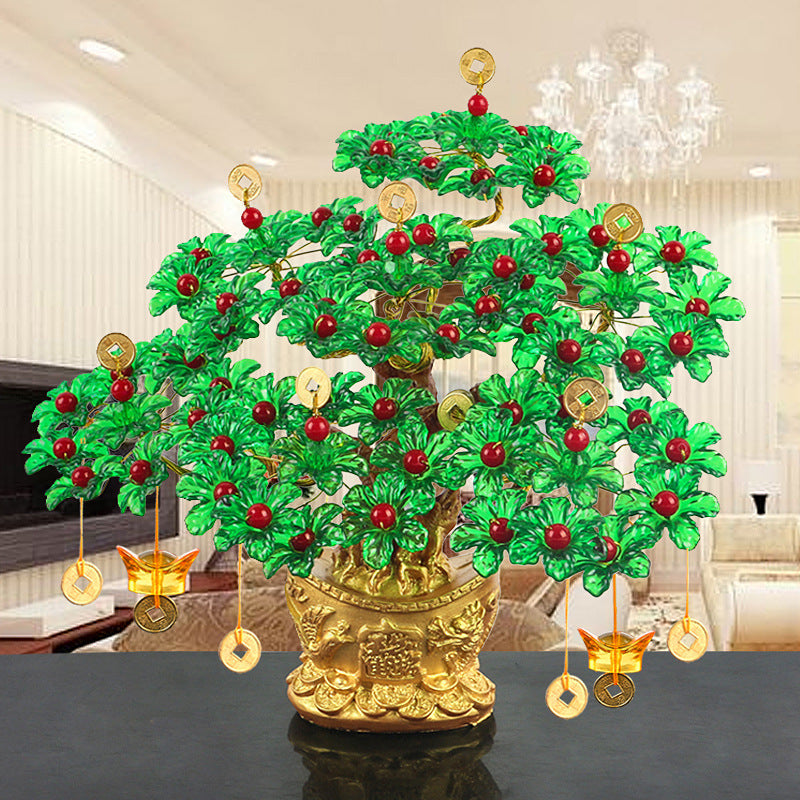Direct Selling Handmade Beaded Wealth Tree Material Package Leading Lucky Ornaments Art Diy Weaving Cash Cow