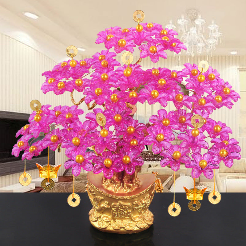 Direct Selling Handmade Beaded Wealth Tree Material Package Leading Lucky Ornaments Art Diy Weaving Cash Cow