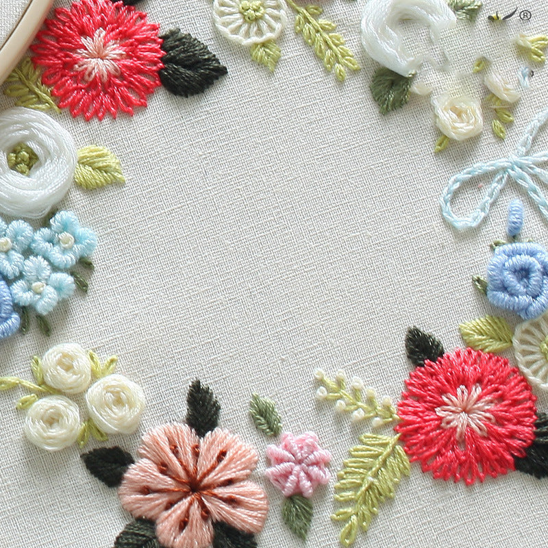 European Embroidery Diy Material Package Semi-finished Kit Beginner Simple Teaching