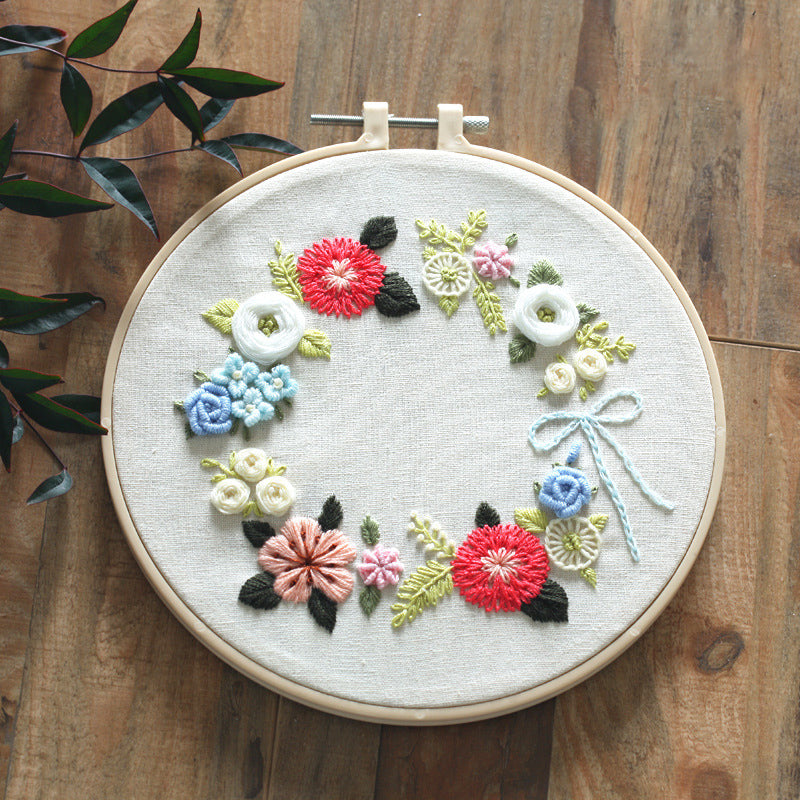 European Embroidery Diy Material Package Semi-finished Kit Beginner Simple Teaching