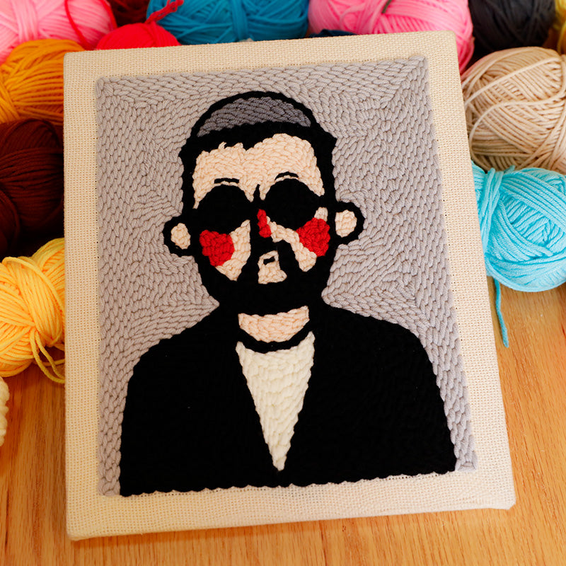 DIY Material Package Handmade Woolen Thread Stamp Embroidery Set handmade Lesson Self-embroidered Gift