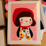 DIY Material Package Handmade Woolen Thread Stamp Embroidery Set handmade Lesson Self-embroidered Gift