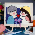 DIY Material Package Handmade Woolen Thread Stamp Embroidery Set handmade Lesson Self-embroidered Gift