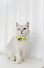 Pet Knitted Wool Felt Daisy Flower Bee Pumpkin Fruit Strap Cute Cat Collar Customization