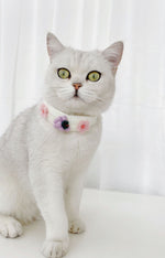 Pet Knitted Wool Felt Daisy Flower Bee Pumpkin Fruit Strap Cute Cat Collar Customization