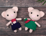 Handmade Crochet Yarn Doll Material Package Diy Pendant Couple Piggy Hook Line Doll Gift