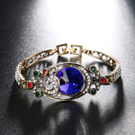 Vintage crystal gemstone exquisite ladies bracelet