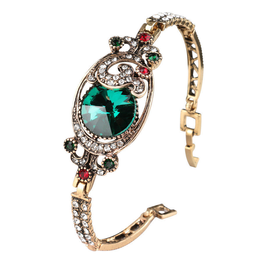 Vintage crystal gemstone exquisite ladies bracelet