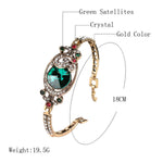 Vintage crystal gemstone exquisite ladies bracelet
