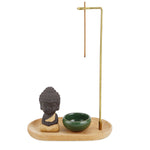 Backflow Incense Burner Incense Holder Ceramic Bowl Aromatherapy Chinese-style Three-piece Set