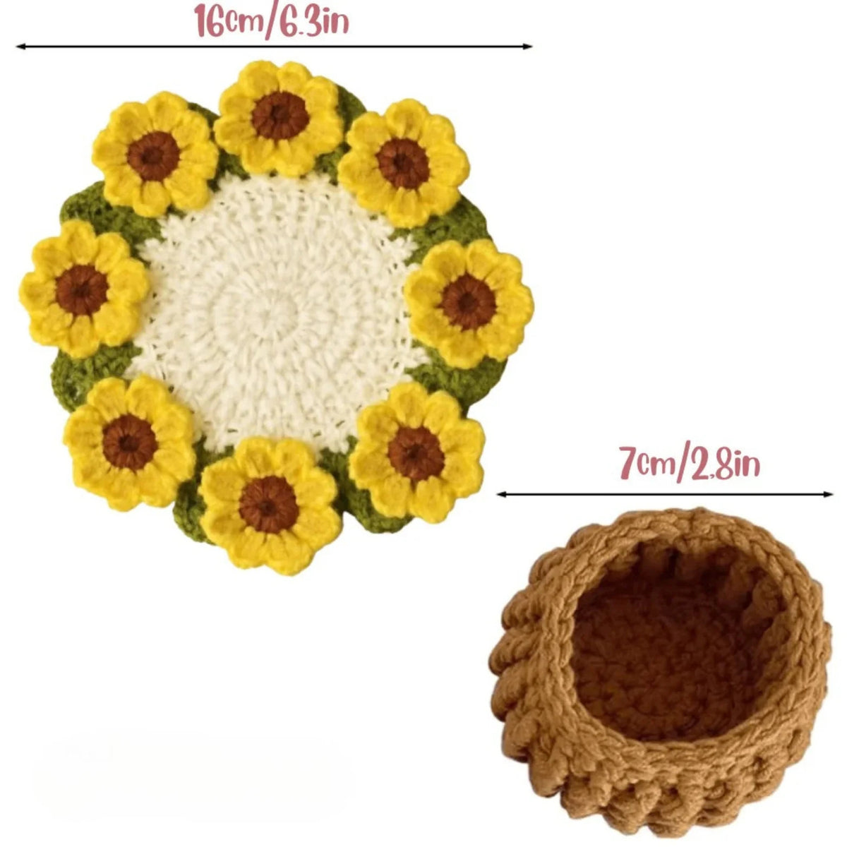 Handmade Diy Woven Bouquet Coaster