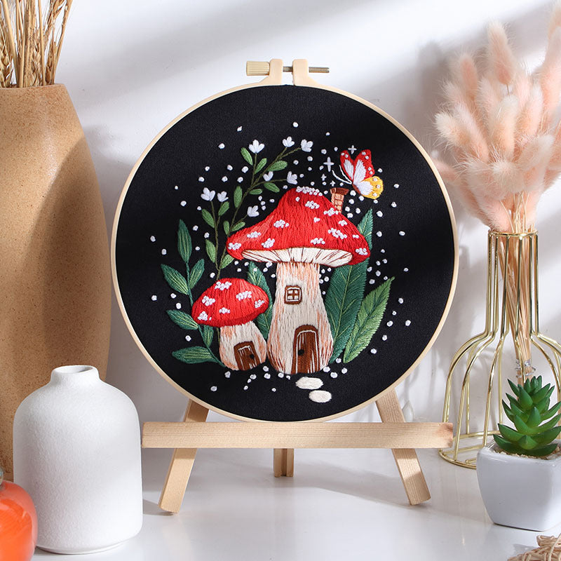 Mushroom Pumpkin Handmade Embroidery Material Package