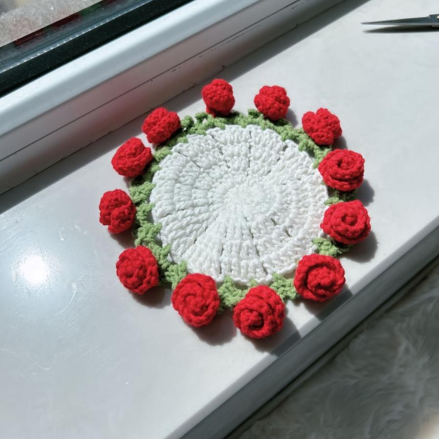Handmade Diy Woven Bouquet Coaster