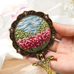 Fabric Makeup Mirror Embroidery Handmade Material Package