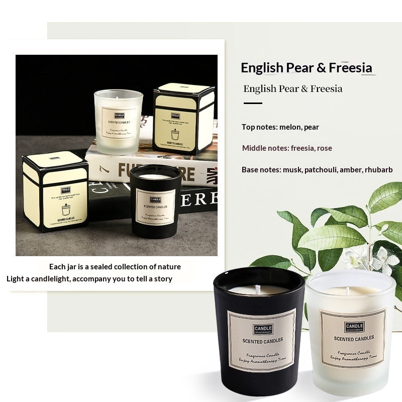 Glass Jar Soy Wax Gift Set Essential Oil Creative Home Decor Smoke-free Aromatherapy Ornament