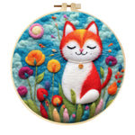 Stamp Wool Felt Painting With Embroidery Frame Material