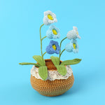 Finished Handmade Wool Woven Home Decoration Tulip Potted Plant