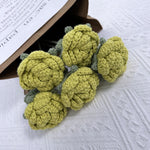 Overturn Pointed Rose Wool Hand-woven Flower Finished Product
