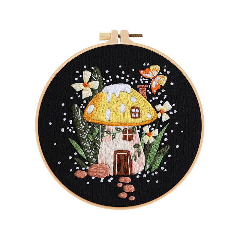 Mushroom Pumpkin Handmade Embroidery Material Package