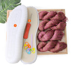 Handmade Knitting Hollow Thread Crystal Shoe Sole Hook Lace Material Package