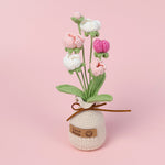 Finished Handmade Wool Woven Home Decoration Tulip Potted Plant
