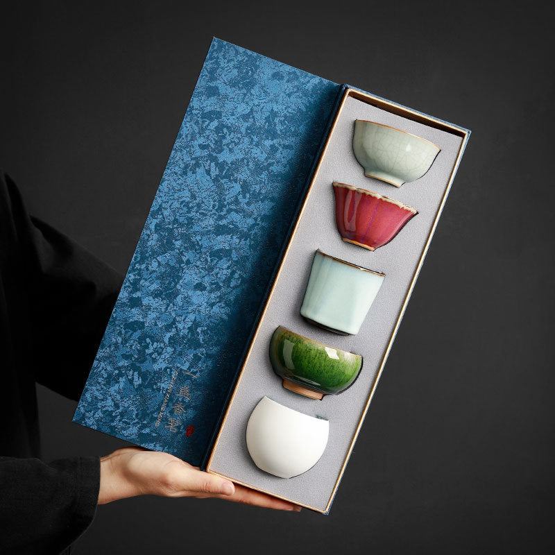 Five Famous Kiln Tea Set Suit Creative Gift
