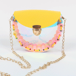 Handmade DIY Toy Colorful Princess Beaded Bag Girl Bag Manual Puzzle Wear Bead Assembling Material Package