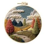 Embroidery Diy Landscape Handmade Cloth Art Material Kit