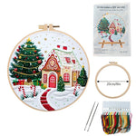 Christmas Snow House Series Embroidery Material Package English