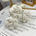 Overturn Pointed Rose Wool Hand-woven Flower Finished Product