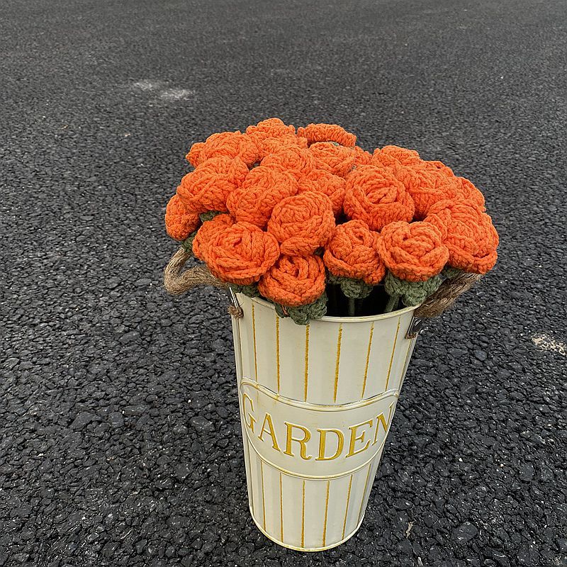Diy Hand-woven Bubble Rose Bouquet