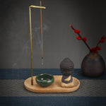 Backflow Incense Burner Incense Holder Ceramic Bowl Aromatherapy Chinese-style Three-piece Set